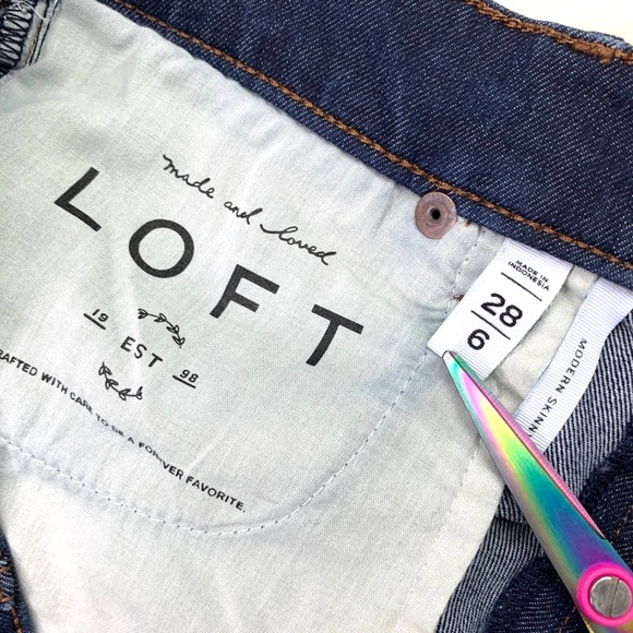 🚫SOLD!👖I•LOFT•I Modern Skinny Jeans 28x28👖 - Picture 7 of 8